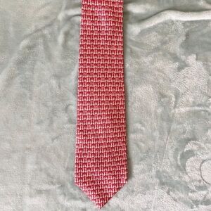 Salvatore Ferragamo Sitting Foxes Red Silk Tie